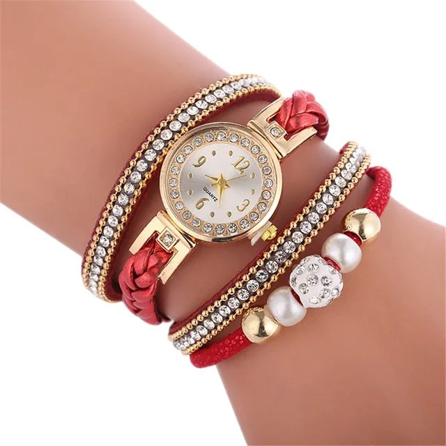 High Quality Beautiful Fashion Women Bracelet Watch Ladies Watch Casual Round Analog Quartz Wrist Bracelet Watch For Women Clock