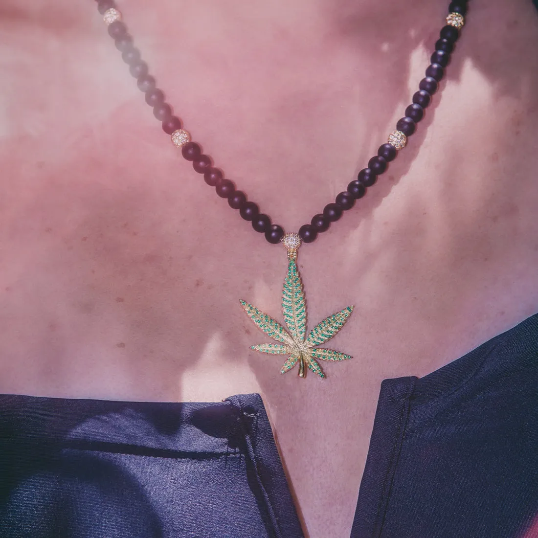 High Rise Cannabis Leaf Necklace