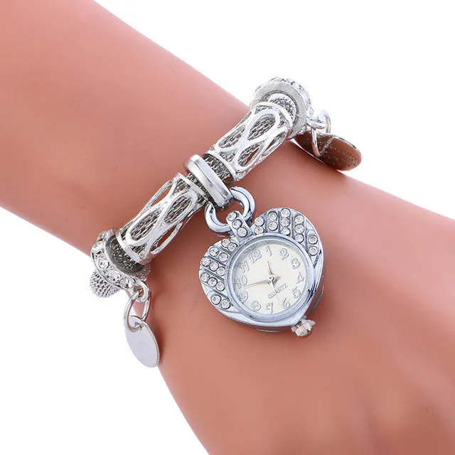 Hot sale Womens Watches Casual Stainless Steel  Lady Dress Clocks Quartz Watches Bracelet Watch relogio feminino