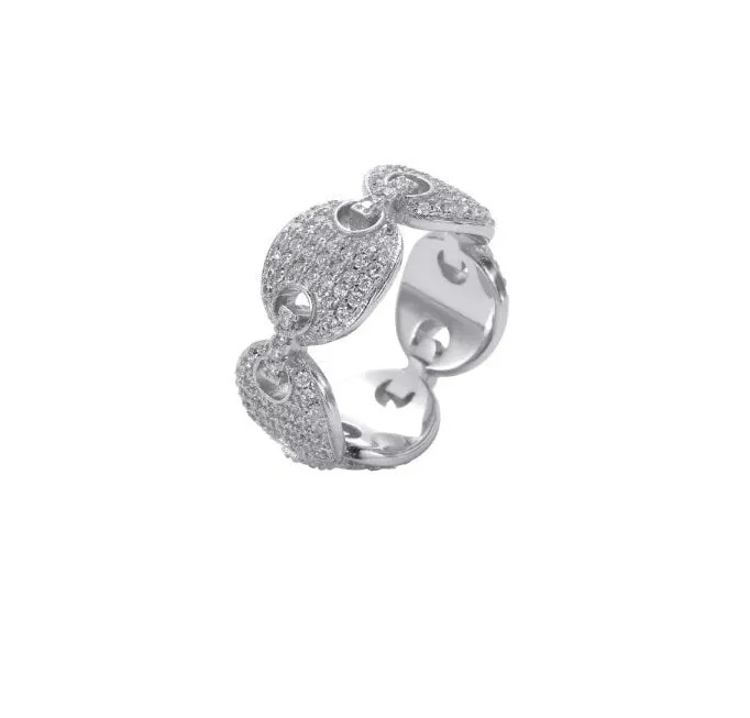 Iced Out Rings | Eternity Ring | Mens Iced Out Ring | Cuban Link Chain Ring | Mens Eternity Ring | Womens Eternity Ring | Iced Out Ring