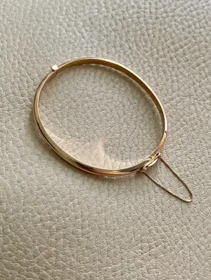 Immaculate! 1994 Finnish vintage 14k gold hinged bangle bracelet