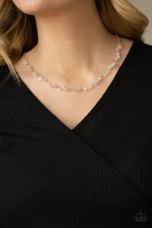 Incredibly Iridescent Rose Gold Paparazzi Necklace