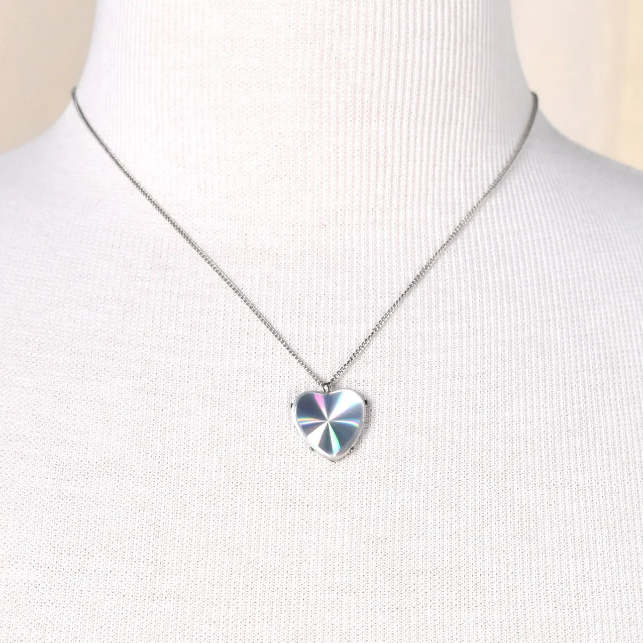 Iridescent Heart Necklace Set