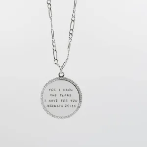 Jeremiah 29:11 Silver Necklace