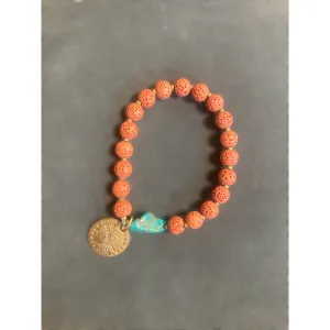 JForks Red Lava Rock Bracelet