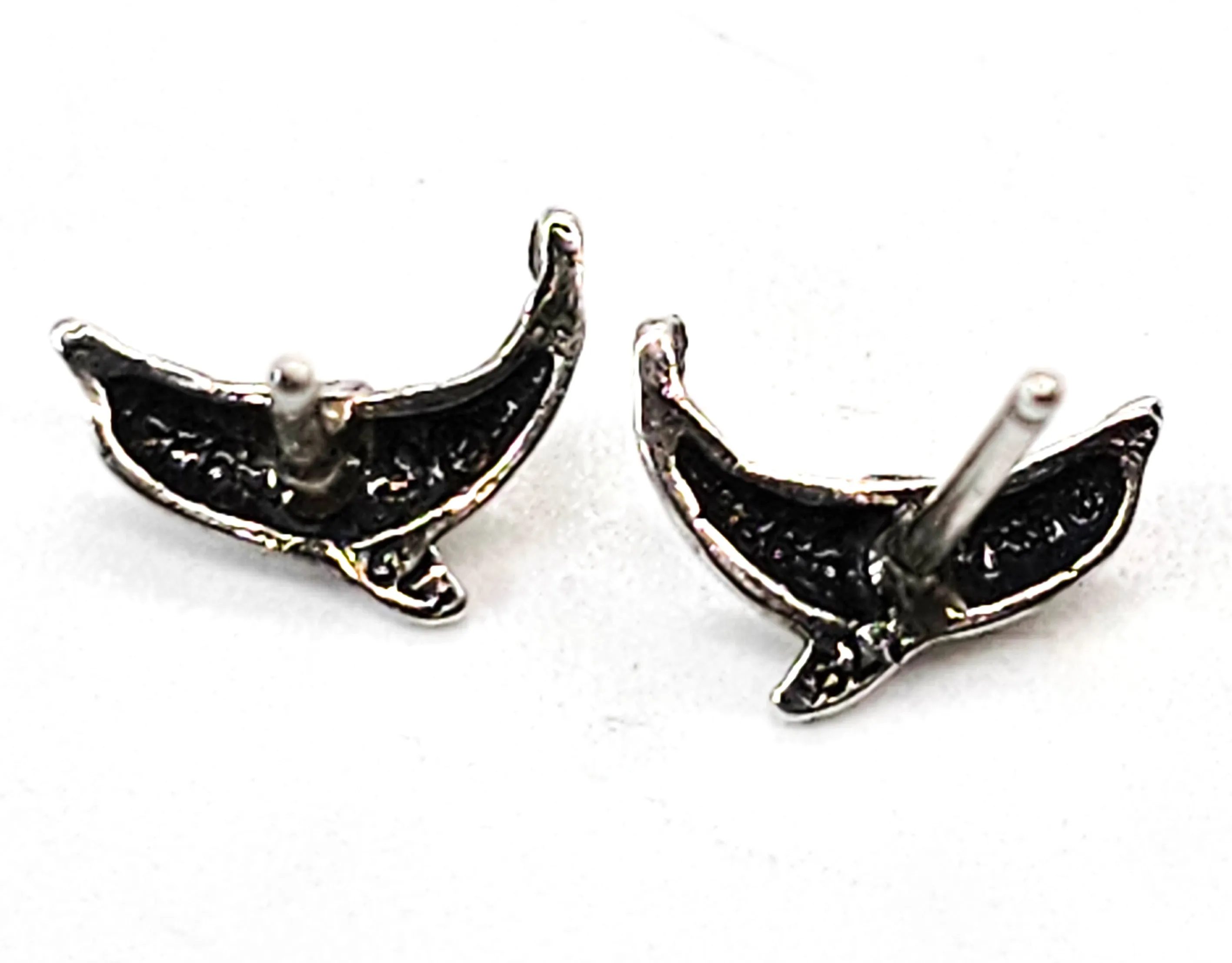 Jumping Dolphin vintage sterling silver stud earrings