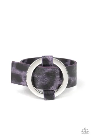 Jungle Cat Couture - Purple - Cheetah Print Paparazzi Wrap Bracelet