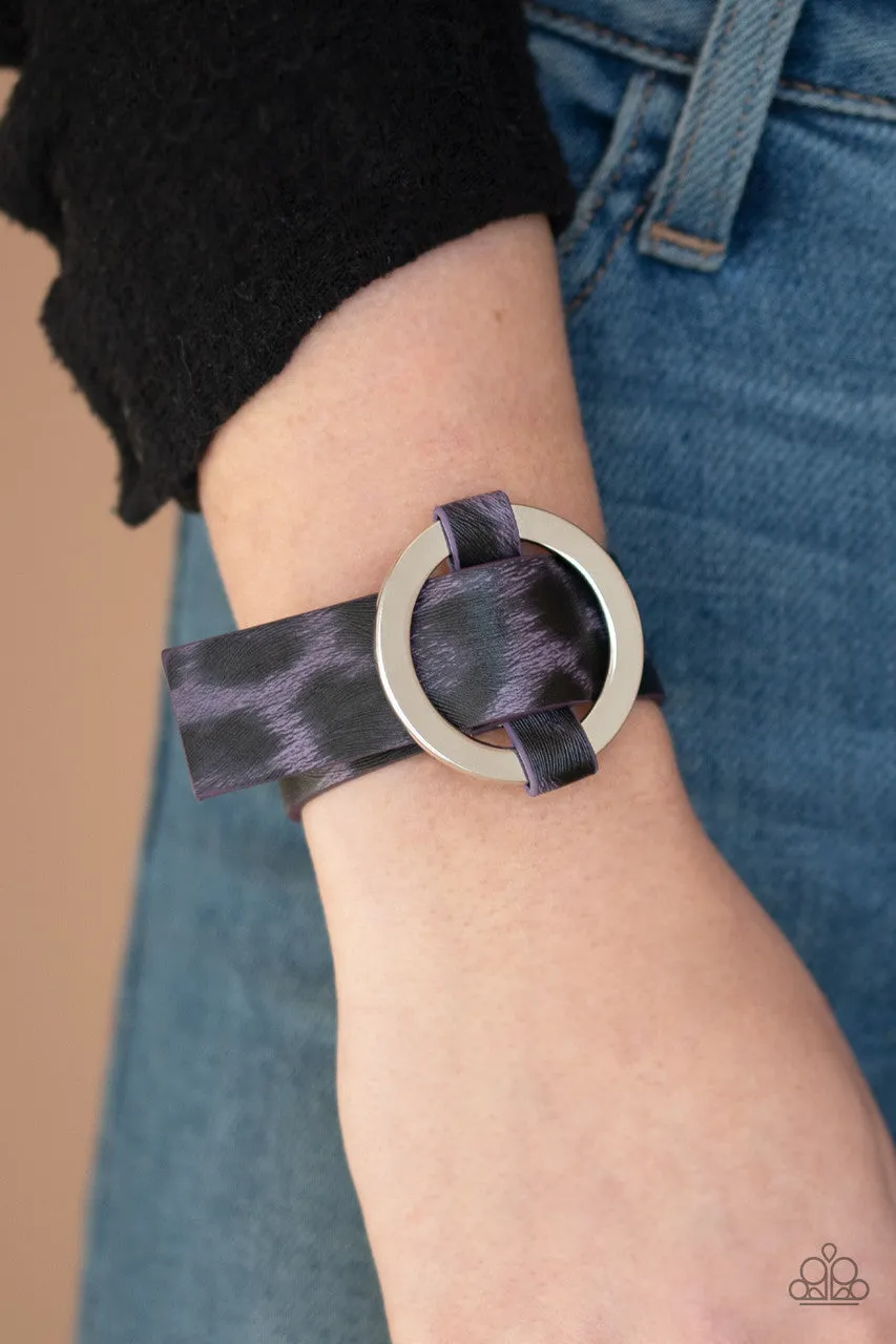Jungle Cat Couture - Purple - Cheetah Print Paparazzi Wrap Bracelet