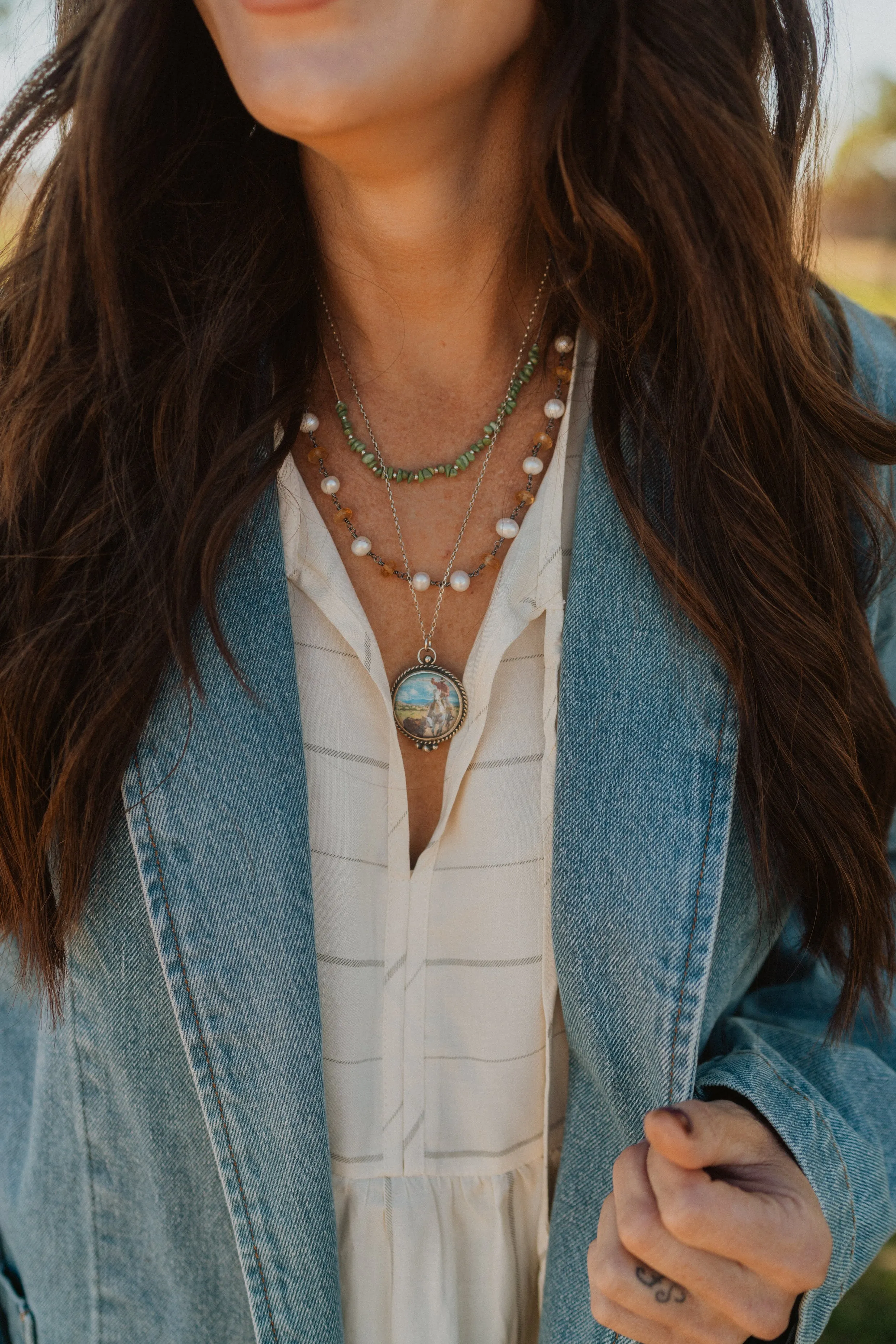 Just A Cowboy Necklace Set