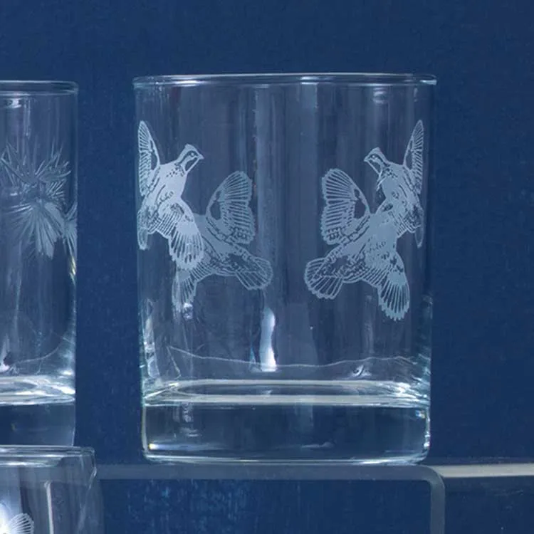 Kevin's Quail 14 oz Double Old Fashioned Glass