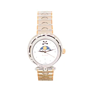 Korloff Two Tone Watch With Diamond Mop & Moonphase