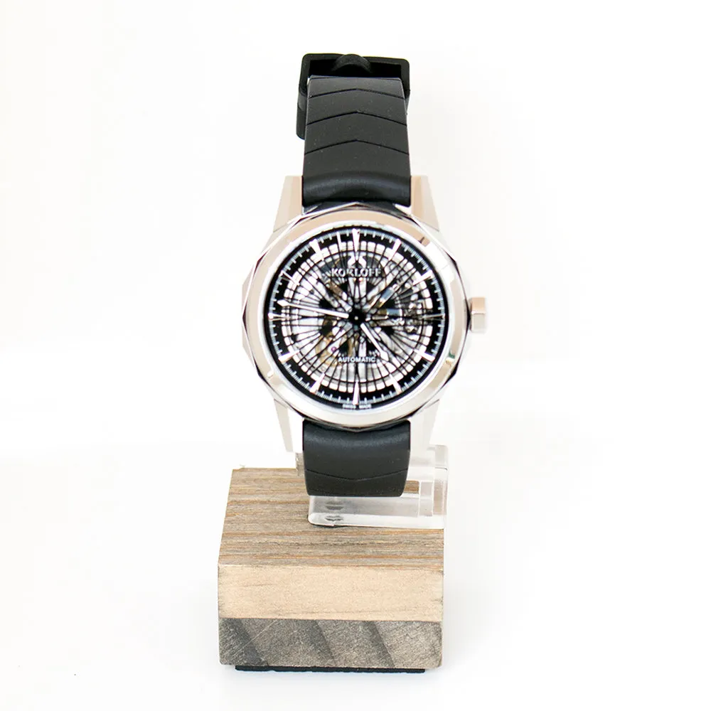 Korloff Watch Mens Watch Automatic Skeleton Stainless Steel