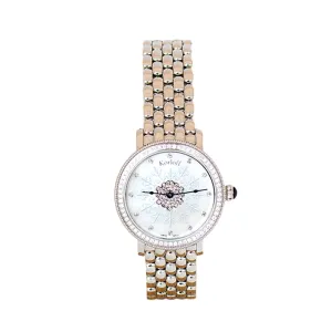 Korloff Watch With White Dial And Diamonds