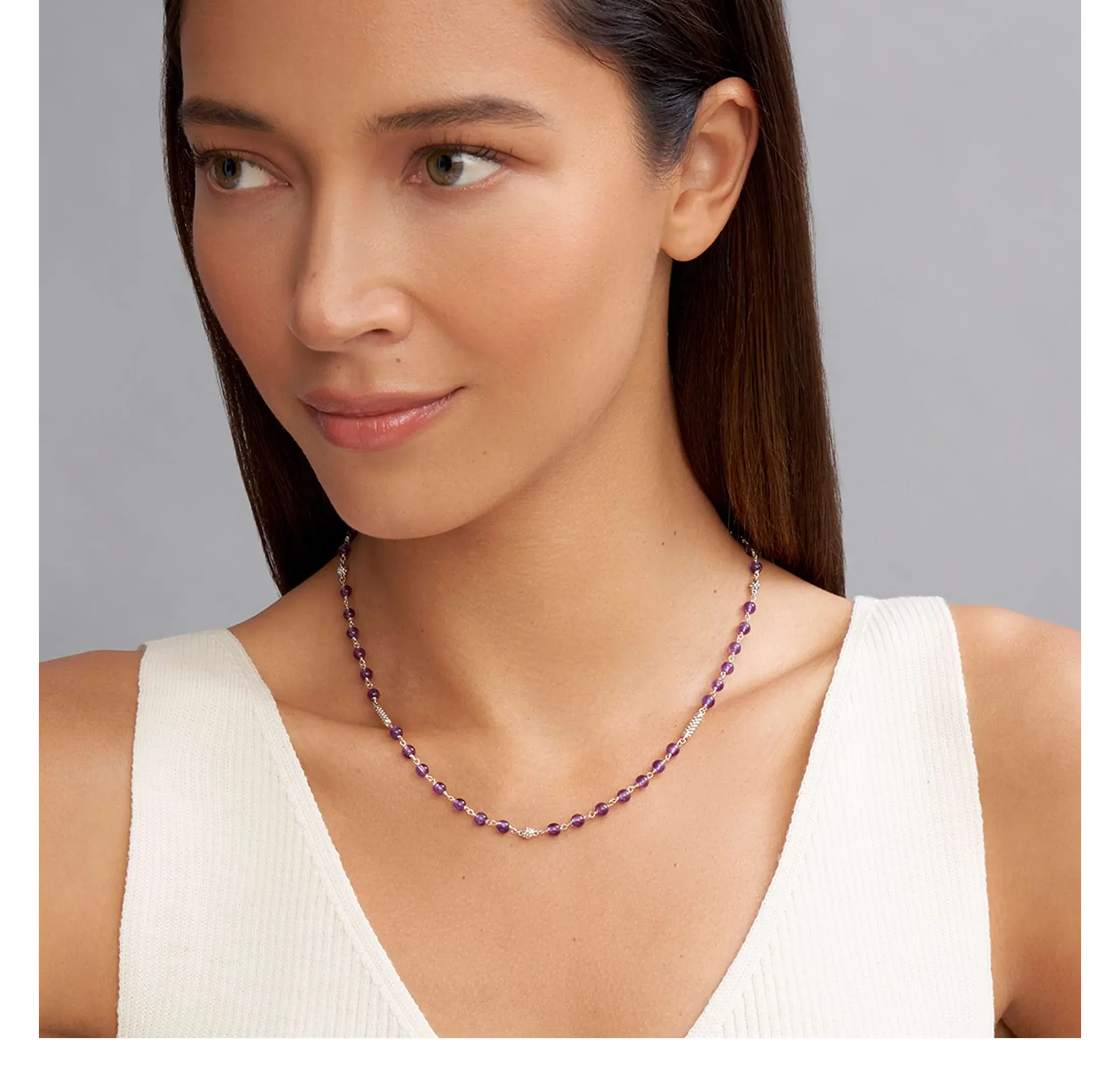 LAGOS Caviar Icon Amethyst Beaded Necklace