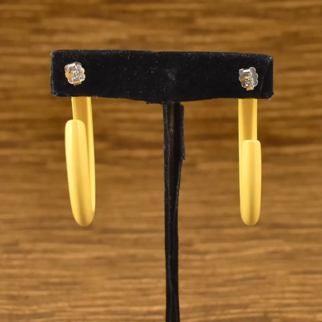 Large Yellow Enamel Hoops