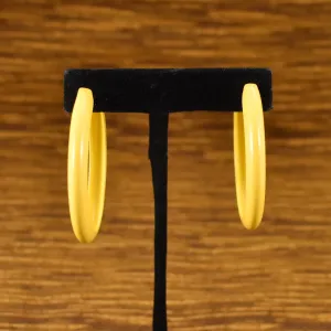 Large Yellow Enamel Hoops