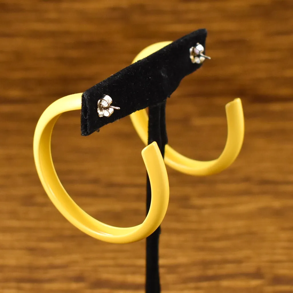 Large Yellow Enamel Hoops