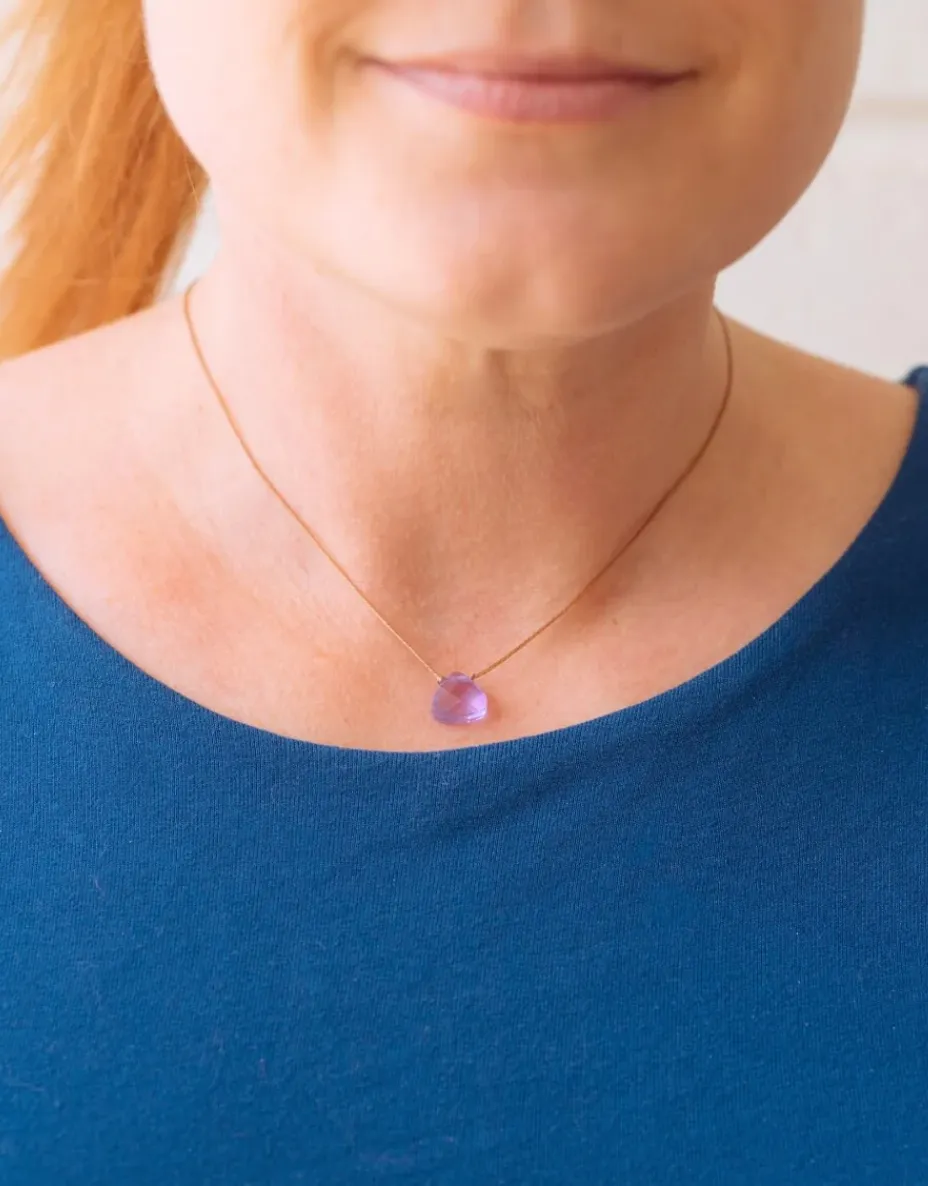 Lavender Crystal Soul Shine Necklace for Celebrate