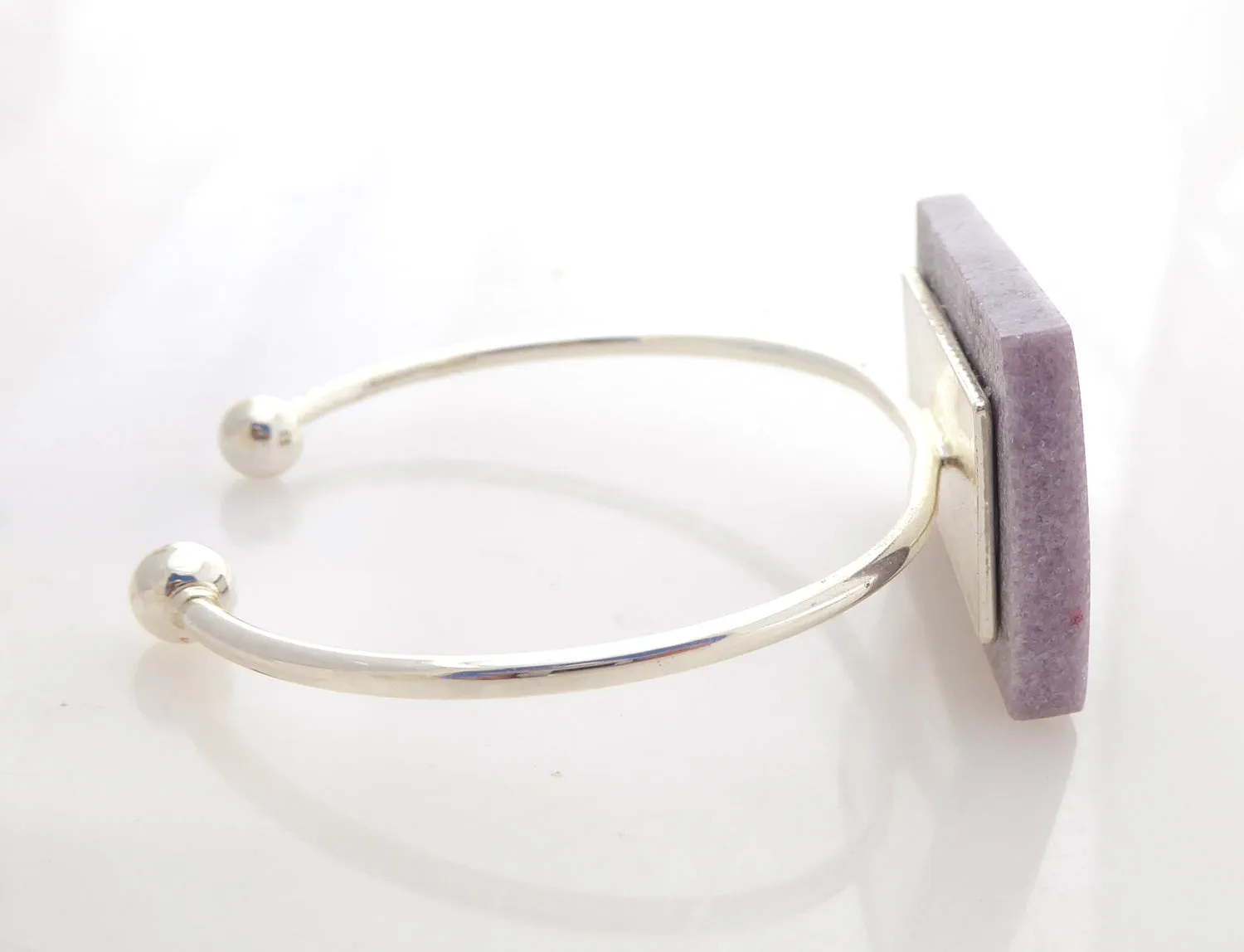 Lepidolite cuff bracelet