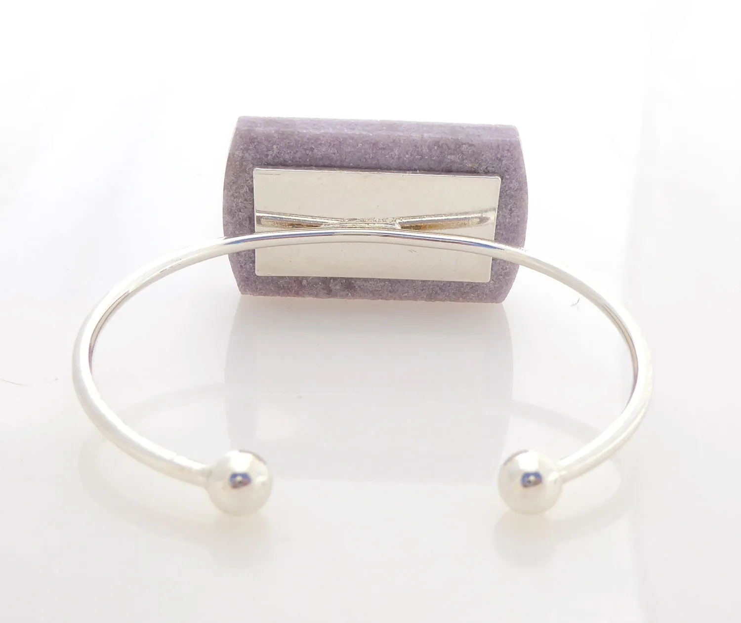 Lepidolite cuff bracelet