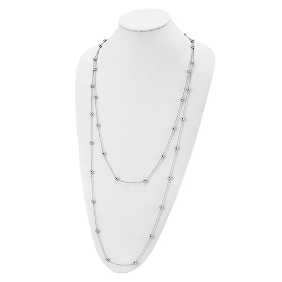 Leslie's Sterling Silve Beaded Necklace