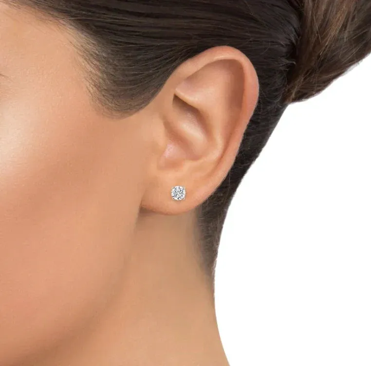 LG637 14KT WG Lab Diamond Stud Earrings, 1.5ct.