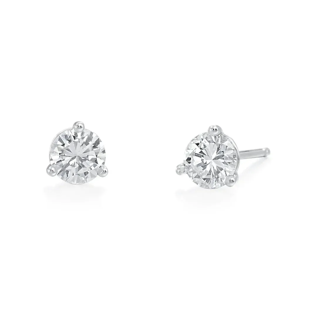 LG637 14KT WG Lab Diamond Stud Earrings, 1.5ct.