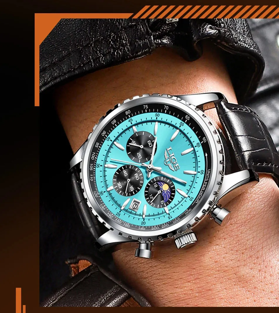 LIGE Men Watches Top Brand