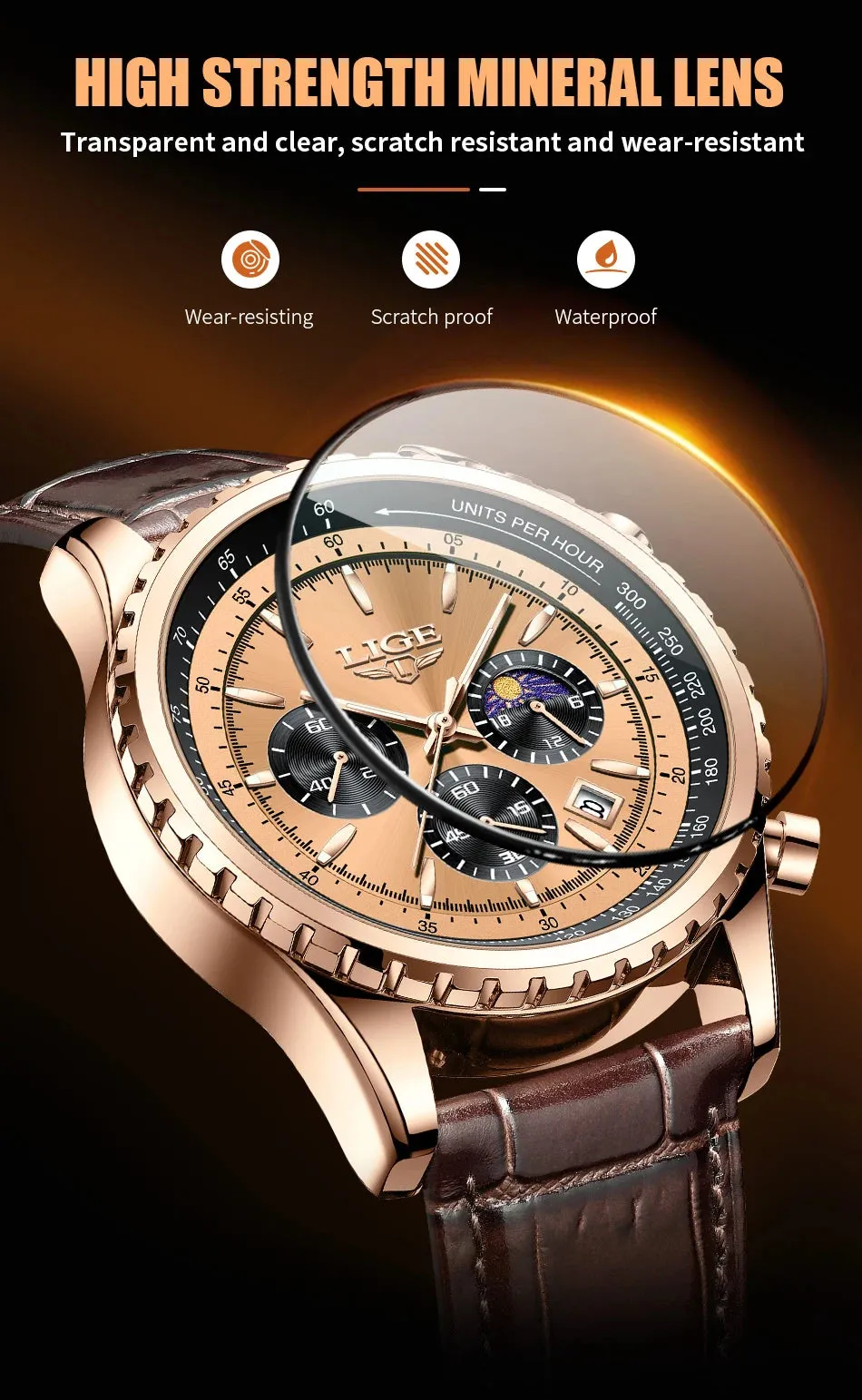 LIGE Men Watches Top Brand