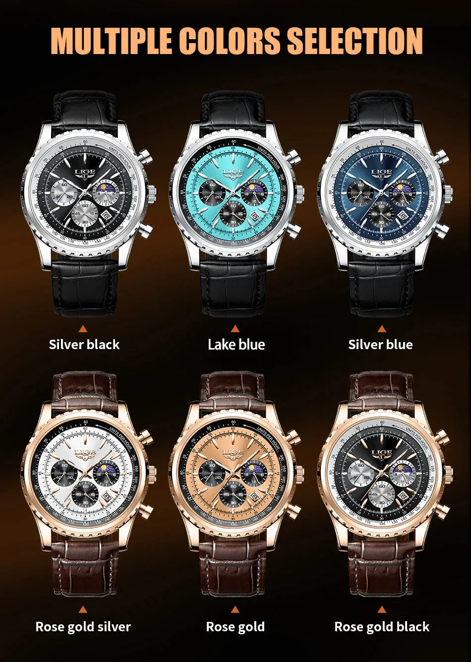 LIGE Men Watches Top Brand