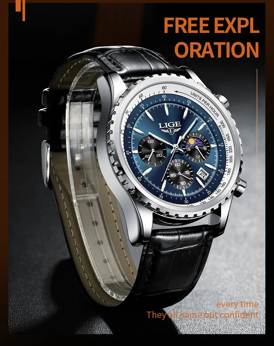 LIGE Men Watches Top Brand