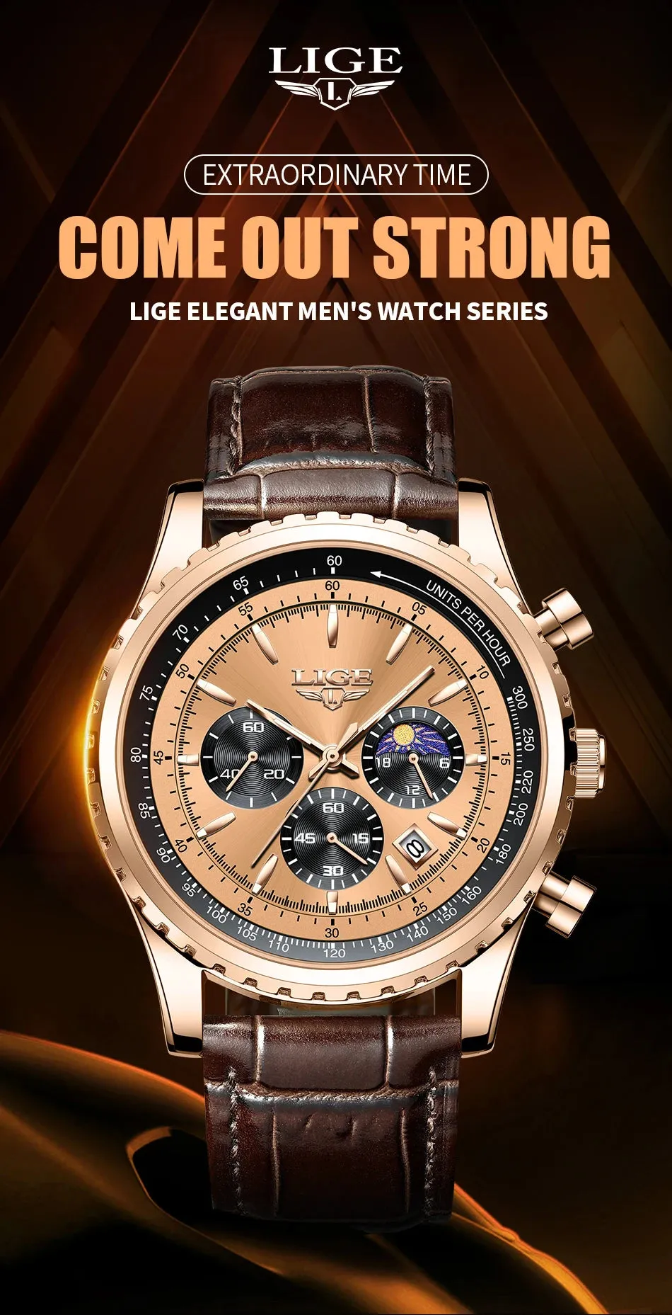 LIGE Men Watches Top Brand