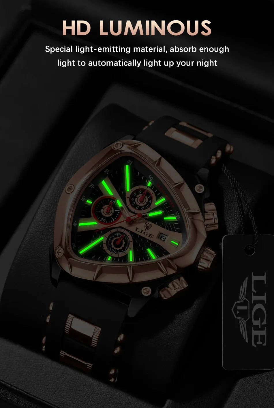 LIGE Original Luxury Men Watch -Relogio