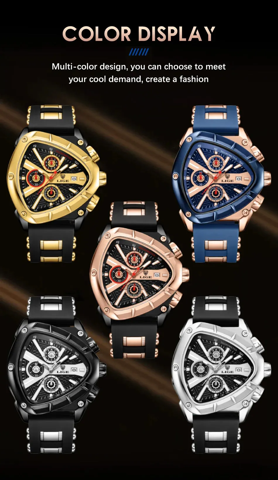 LIGE Original Luxury Men Watch -Relogio