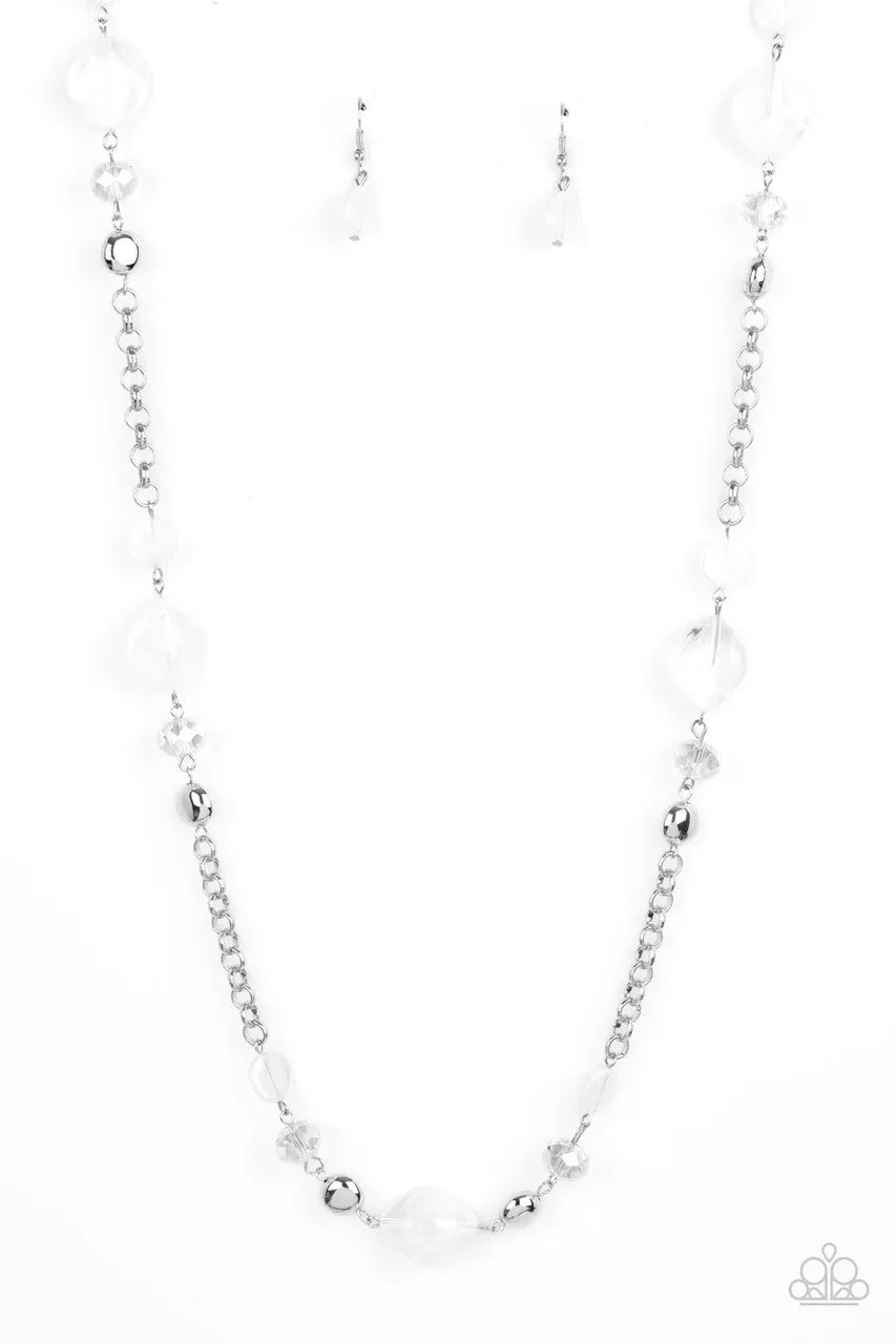 Light-Scattering Luminosity White Paparazzi Necklace