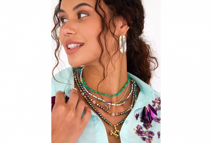 Limited Edition Mardi Gras Bead Dog Necklace