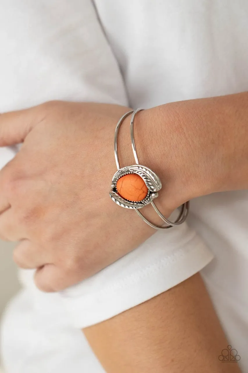Living Off the BANDLANDS Orange Paparazzi Bracelet