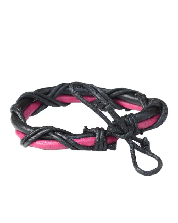 Lokai Double Wrap Black Bracelet Black and Purple