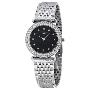 Longines La Grande Classique Black Dial Stainless Steel Ladies Watch L43080576 L4.308.0.57.6