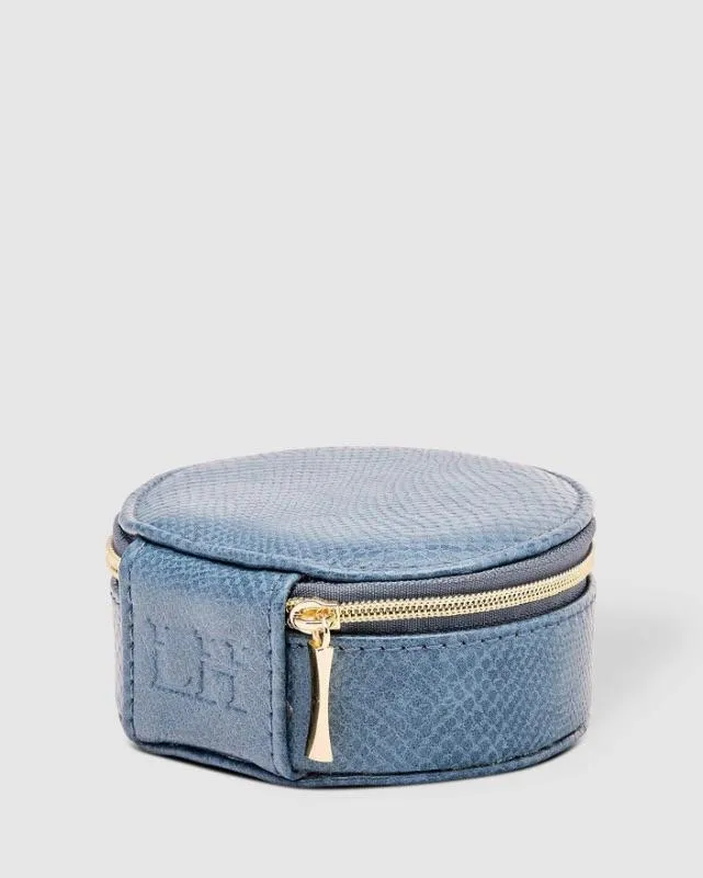 LOUENHIDE Sisco Lizard Jewellery Box - Denim