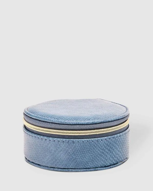 LOUENHIDE Sisco Lizard Jewellery Box - Denim