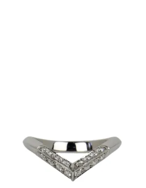 Louis Vuitton Diamonds Pavé V Ring sz 53/ 6.5