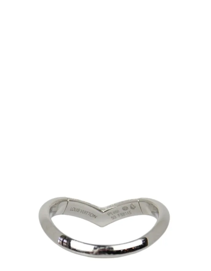Louis Vuitton Diamonds Pavé V Ring sz 53/ 6.5
