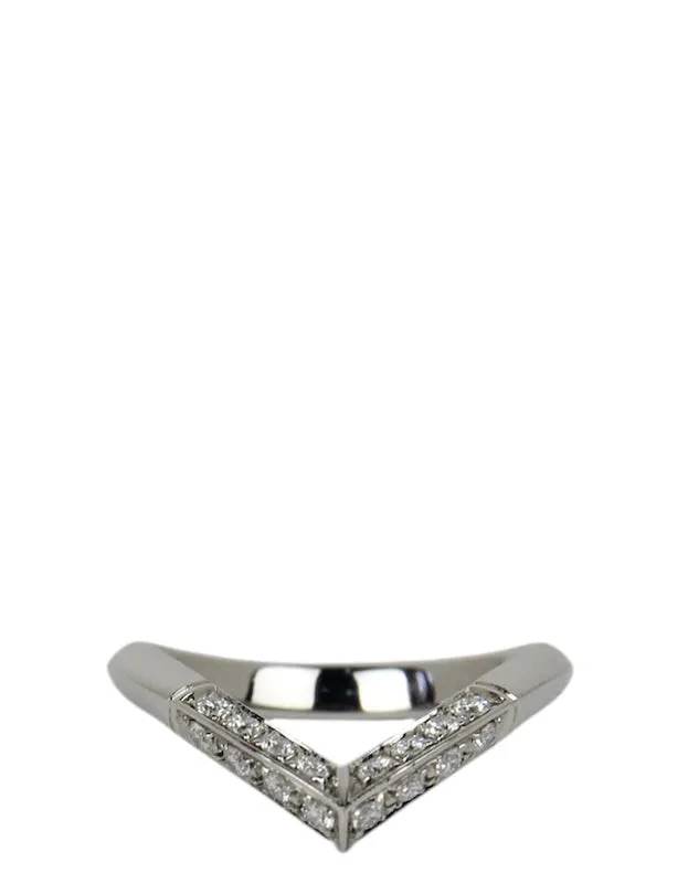 Louis Vuitton Diamonds Pavé V Ring sz 53/ 6.5