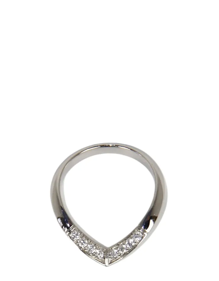 Louis Vuitton Diamonds Pavé V Ring sz 53/ 6.5