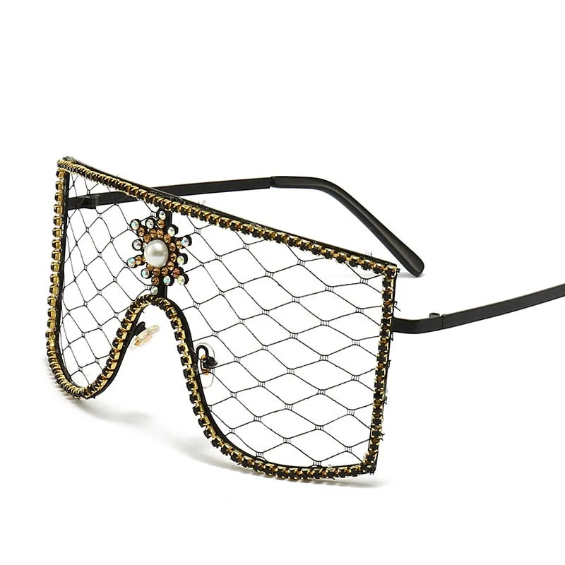 Luxury Diamonds Oversized Rhinestone Sunglass
