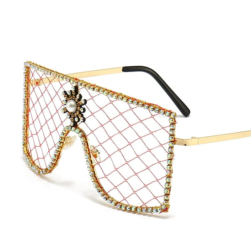 Luxury Diamonds Oversized Rhinestone Sunglass