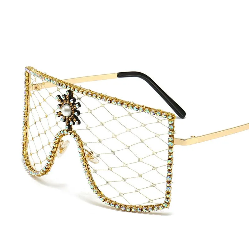 Luxury Diamonds Oversized Rhinestone Sunglass