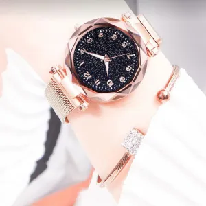 Luxury Luminous Women Watches Starry Sky Magnetic Female Wristwatch Waterproof Rhinestone Clock relogio feminino montre femme