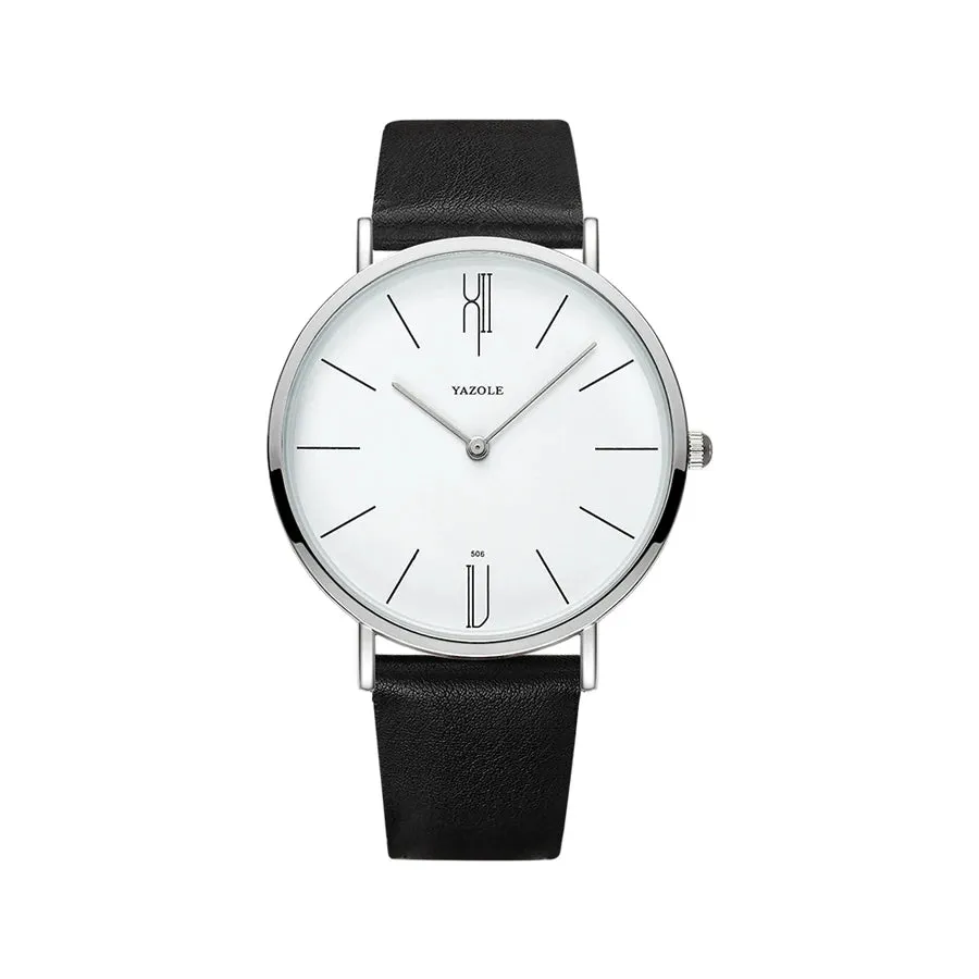 Luxury Men's Leather Quartz Watch